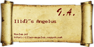 Illés Angelus névjegykártya